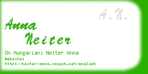 anna neiter business card